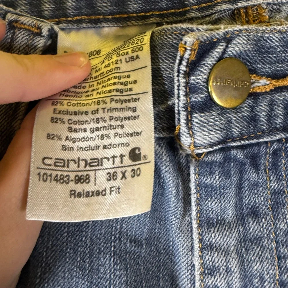Carhartt‎ Mens Relaxed Fit Straight Leg Jeans Blue 101483-968 36x30